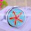 starfish Metal Wedding Gifts Pocket Mirror Travelling Souvenirs Compact Mirror Flower Elegant Compact Mirror