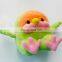 new design fat bright hybrid coloured plush stuff bird toy