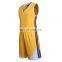 Yellow color men sleeves basketball uniform jersey logo design