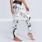 2017 new arrival unique white marble printed tight yoga pants