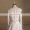 Stunning Design Long Sleeve Soft Lace Lies A-line Wedding Dress With Chapel Train