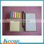 Custom kraft notepad with pen/mini sticky notepad with logo printing