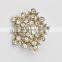 high quality cheap wholesale crystal stone custom flower brooch pin