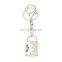 2017 New Products Innovative Product Train Christmas Gift Mini Metal Yellow Pet Tree Keychain