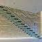 Indoor Hidden Keel Floating Stair with Tempered Glass Railing