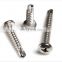 customized white zinc-plated cross countersunk head self-tapping screw