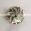 RHG7 62.00/82.00mm 6+6 blades Turbocharger milling/aluminum 2618/billet compressor wheel