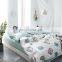 i@home 100% cotton modern bedding sets linen sheets duvet cover with palm leaves delicate pattern for living room
