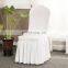 High Quality Banquet Used Ruched Spandex Plain Dyed Chair Covers With Skirt