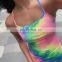 2020 New Arrivals Sleeveless Women Tie Dye Bodycon Casual Dress Ladies Backless Sexy Dress Women Summer Dresses