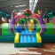 Huge Tropical Dinosaur inflatable bouncy castle slide , inflatable amusement park for kids