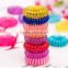 100% Real Picture 2015 Girl Baby Women Hair Elastic Ties Plastic Hair Rope Fashion Mix Wholesale 100pcs Assorted Phone Wire Hair