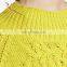 Cashmere chunky knitted women sweater cable design for young girls