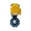 one way pneumatic valve triple union plastic 3 way pvc pneumatic ball valve for water air