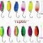 12pcs/set  colorful spoon lure kit with single hook metal bait fishing lure set