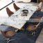 Italian Marble Dining Table and Chair Set Postmodern Simple Rectangular Light Luxury INS Style Household