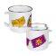350ml 500ml classic logo printed 10oz vintage Custom Classic sublimation mug enamel