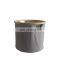 Factory direct cheap Round Foldable Storage bamboo rim circular laundry basket collapsible storage hampers