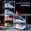 Side Drop open Basketball shoe storage box Plastic display Storage Nike AJ Sneaker showcase shoebox