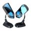 rear view mirror F1 Style Real Carbon Fiber Car Reflector Mirror Blue Tint Metal Bracket left and right Side Mirror
