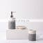 Hot sale grey ceramic 3pc bathroom accessory set
