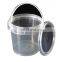округлая пластиковая ведро с ручкой и крышкой для еды с экологически чистой функцией