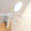 LED Task Lamp Clip USB Powered With Rechargeable Flexible Gooseneck Light Color Changeable Dimmable Flicker Free Desk Lamp