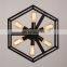 Amazon Farmhouse Light Fixtures Ceiling, Semi Flush Mount Close to Ceiling Light Fixture Industrial Wood Chandelier Lighting