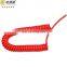 The black electrical spring wire/Coil spring cable