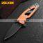 New Aluminum alloy Orange Handle Outdoor Multifunctional Folding Pocket Camping Self-defense Knife