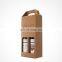 Hot sale High end Luxury Custom Printed Single Double Cardboard Paper Corrugated Wine Glass Bottle Packaging Boxes With Handle