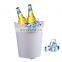Wine and Beverage Coolers Rechargeable Light Up Beer Cooler Plastic Wine Ice Bucket Tongs Double-layer Hotel Bar Wine Bucket