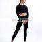 Plus Size High Waist Scrunch Butt Seamless Yoga Tight Pants Suit Set Gym Fitness Running Workout Two Piece Set  For Women