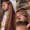 Highlight Color Wig Human Hair Kinky Curly 13x6 HD Lace Frontal Wigs Human Hair Deep Water Wave Honey Blonde 13x4 Lace Front Wig