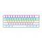 Teclado FV-DK61 de nuevo color, teclado mecánico de juego de 61 teclas con retroiluminación LED, modo dual cableado y BT, para jugadores, luz ajustable