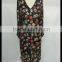 2015 the spring and autumn season printed pure silk night dress