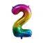 40 Inch Gradient Rainbow Number Balloons 0-9 Giant Foil Balloon Birthday Party Decorations Figures Globos Wedding Party Decorate