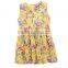 2016 summer new fashion kids clothes baby girl sleeveless floral dress with cheap price