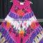 Romantic pink & purpal Dress long maxi dress New Style Umbrella Hand Printed Sundress for Women Beach summer dresses