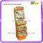 Newly Supermarket coffee bean promotion pallect display floor 4 shelves cardboard display stand