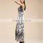 Fashion White Deep V Collar Summer Satin Dress