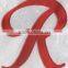 Various shape letter R design custom 100% embroidery patches for hat clothing