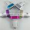 Aluminum Panel 3 port usb car charger 5V 3.1A