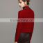 Cashmere sweater high neck long sleeve pullover with cable details