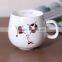 New Bone China Round Decal Coffee Mug custom cute phiz milk mug