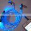 LED Flashing Lights earphone in-Ear Wired Stereo Flashing Lights Headphone headset With Mic LED Glowing Cable Earphone