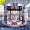 2 wing revolving door, tempered glass, stainless steel surface