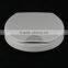Height raised soft close toilet seat for the elderly