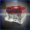 2016 wholesale clear acrylic flower box with lid / customized acrylic box manufacturer