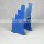 Blue Acrylic 4-tiered Pamphlet Brochure Stand